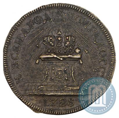 Фото Жетон 1728 года  "Коронация Императора Петра II"