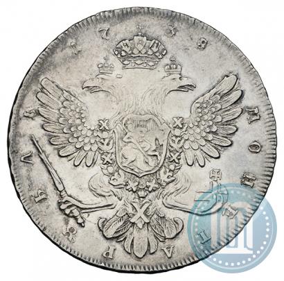 Picture 1 rouble 1738 year  "Petersburg type"