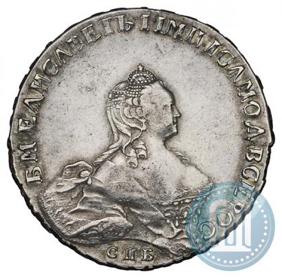 Picture 1 rouble 1754 year СПБ-IМ "Portrait by Benjamin Scott"