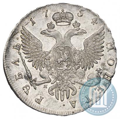 Picture 1 rouble 1754 year СПБ-ЯI "Portrait by Benjamin Scott"