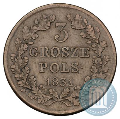 Фото 3 гроша 1831 года KG "Польское восстание"