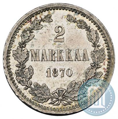 Picture 2 markkaa 1870 year S 