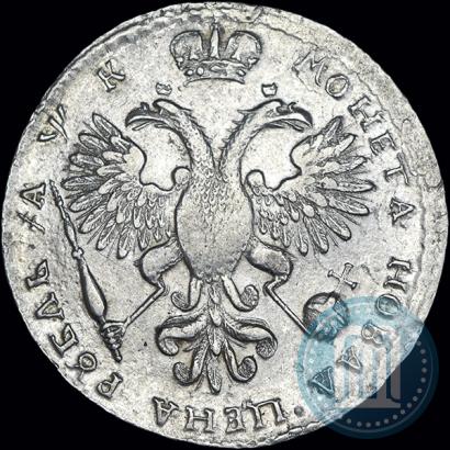 Фото 1 рубль 1720 года K "Портрет в наплечниках"