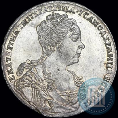 Picture 1 rouble 1727 year  "Moscow type, portrait turned to the right"