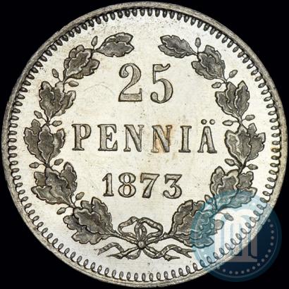 Фото 25 пенни 1873 года S 