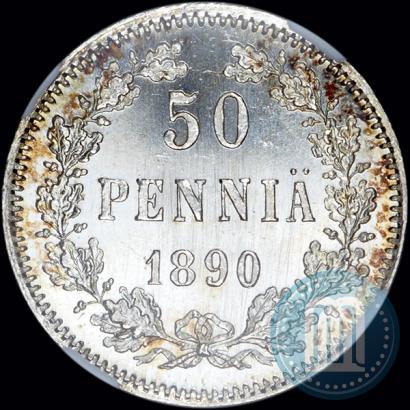 Фото 50 пенни 1890 года L 