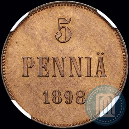 Picture 5 pennia 1898 year  