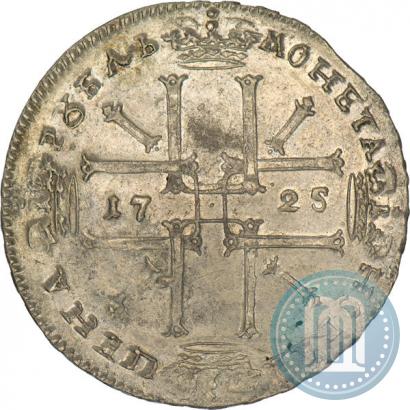 Фото 1 рубль 1725 года  "Портрет в античных доспехах"