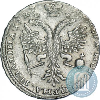 Фото Полтина 1727 года  "Московский тип, портрет вправо"