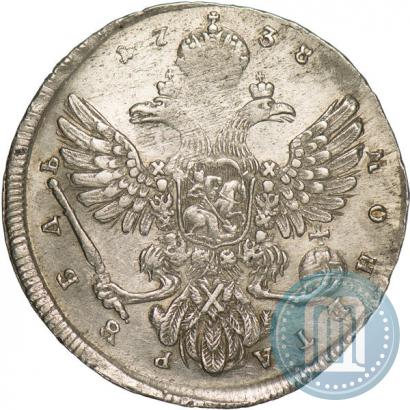 Picture 1 rouble 1737 year  "Moscow type"