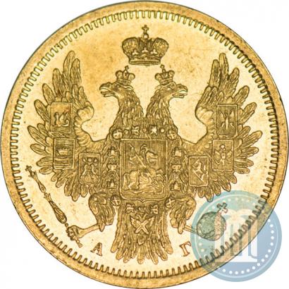 Picture 5 roubles 1856 year СПБ-АГ 
