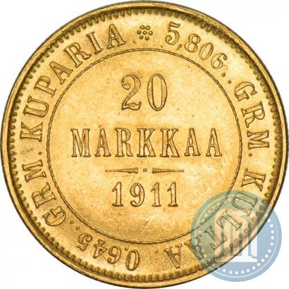 Picture 20 markkaa 1911 year L 
