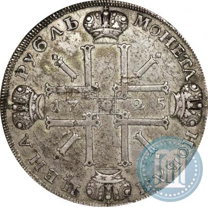 Фото 1 рубль 1725 года СПБ "Солнечный в латах"