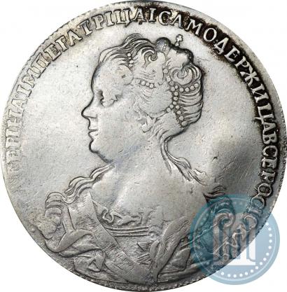 Фото 1 рубль 1726 года СПБ "Петербургский тип, портрет влево"