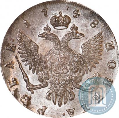 Фото 1 рубль 1748 года СПБ 