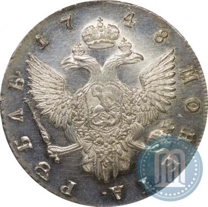 Фото 1 рубль 1748 года СПБ 