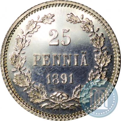 Picture 25 pennia 1891 year L 