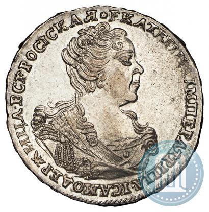 Фото Полтина 1727 года  "Московский тип, портрет вправо"