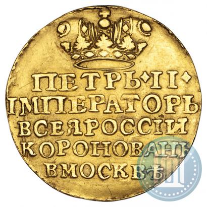 Picture Token Coin 1728 year  "Coronation of the Emperor Peter II"