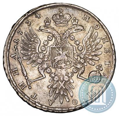 Фото Полтина 1734 года  "Тип 1734 года"