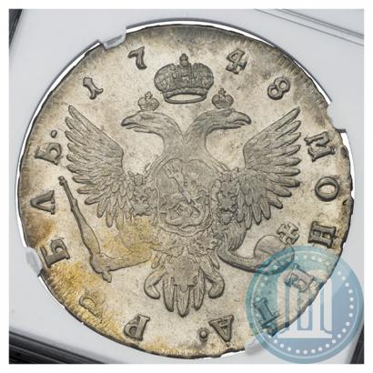 Фото 1 рубль 1748 года СПБ 