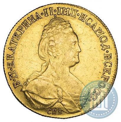 Фото 10 рублей 1783 года СПБ 