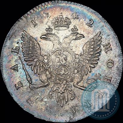 Фото 1 рубль 1742 года СПБ 