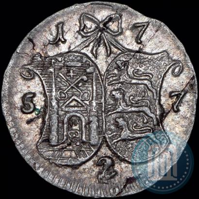 Picture 2 kopecks 1757 year  "For Livonia"