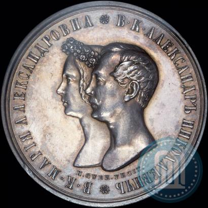 Picture Medal 1841 year H. GUBE. FECIT "In the memory of the wedding of the crown prince"