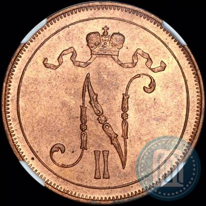 Picture 10 pennia 1908 year  