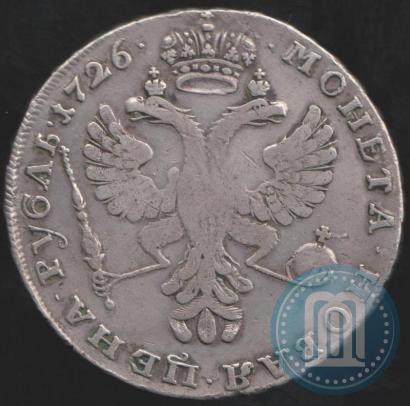 Picture 1 rouble 1726 year  "Moscow type, portrait turned to the left"