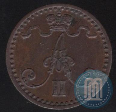 Фото 1 пенни 1869 года  
