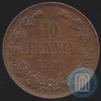 Фото 10 пенни 1900 года  