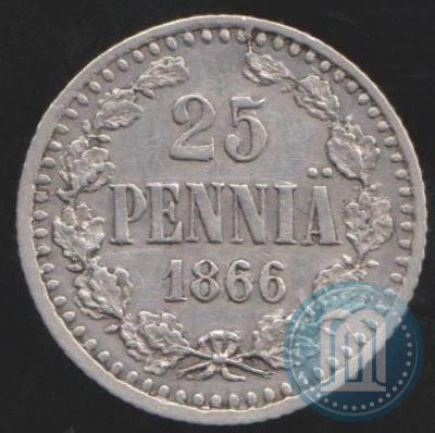 Picture 25 pennia 1866 year S 