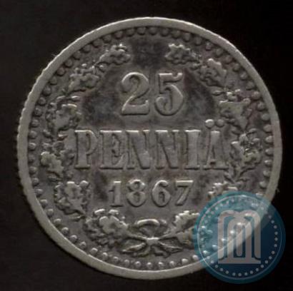 Picture 25 pennia 1867 year S 