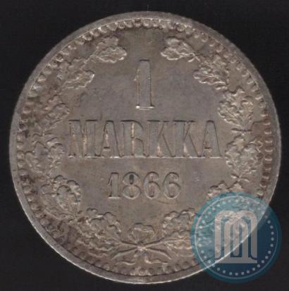 Picture 1 markka 1866 year S 