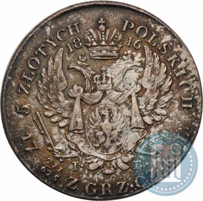 Picture 5 złotych 1816 year IB 