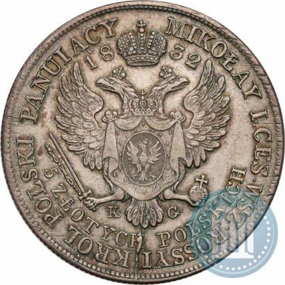 Picture 5 złotych 1832 year KG 