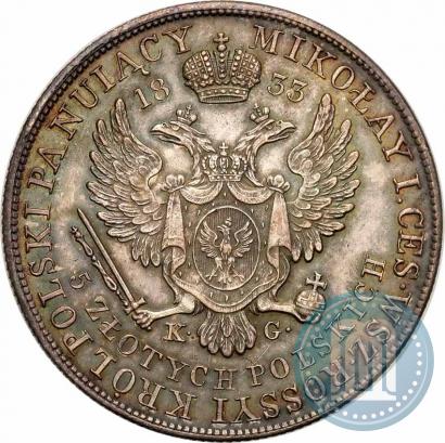 Picture 5 złotych 1833 year KG 