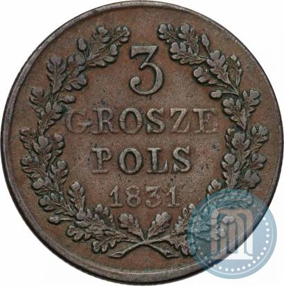 Фото 3 гроша 1831 года KG "Польское восстание"