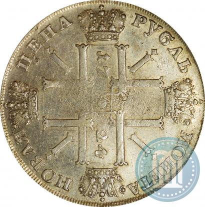 Фото 1 рубль 1724 года СПБ "Солнечный, в латах"