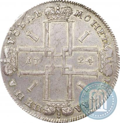 Фото 1 рубль 1724 года OK "Портрет в античных доспехах"