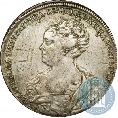 Picture 1 rouble 1725 year СПБ "Petersburg type, portrait turned to the left"