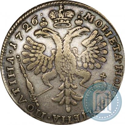 Picture Poltina 1726 year  "Moscow type, portrait turned to the left"