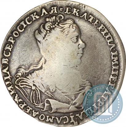 Picture Poltina 1727 year  "Moscow type, portrait turned to the right"