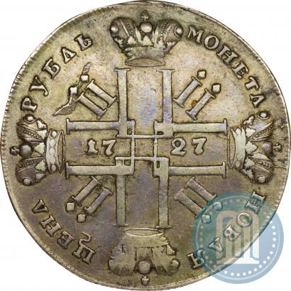 Фото 1 рубль 1727 года СПБ "Петербургский тип"