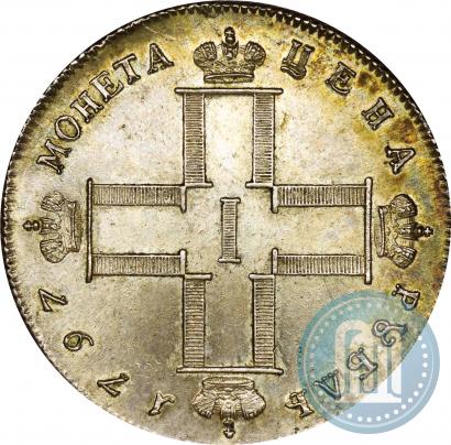 Фото 1 рубль 1797 года СМ-ФЦ "Утяжеленный"