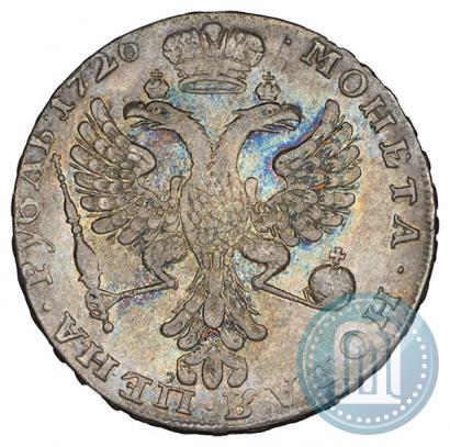 Picture 1 rouble 1726 year  "Moscow type, portrait turned to the left"