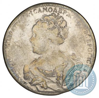Picture 1 rouble 1726 year СПБ "Petersburg type, portrait turned to the left"