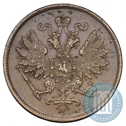 Picture 2 kopecks 1863 year ВМ 